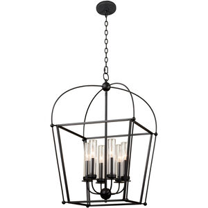 Sutter 6 Light 27 inch Smooth Matte Black Pendant Lantern Ceiling Light