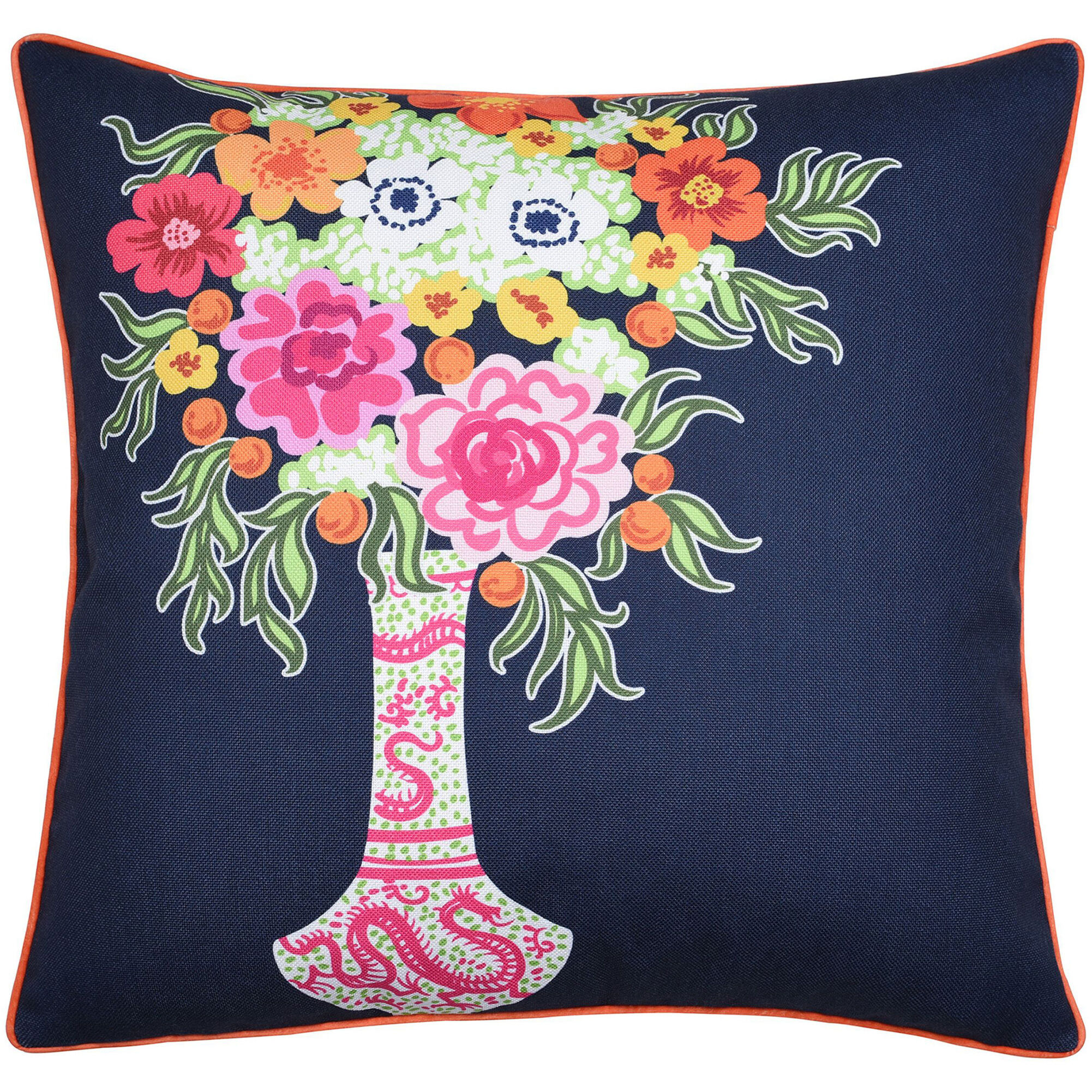 Dann Foley 24 inch Navy Throw Pillow