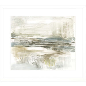 Stark Landscape Blue and Beige and Green and White Framed Art