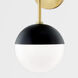 Renee 2 Light Aged Brass / Black Wall Sconce Wall Light 