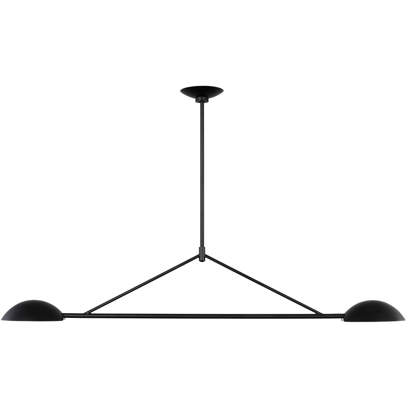 ED Ellen DeGeneres Nevel 2 Light 49 inch Aged Iron Linear Chandelier Ceiling Light