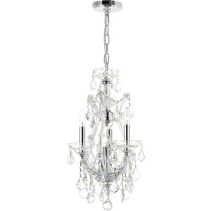 Maria Theresa 3 Light 12 inch Chrome Up Mini Chandelier Ceiling Light