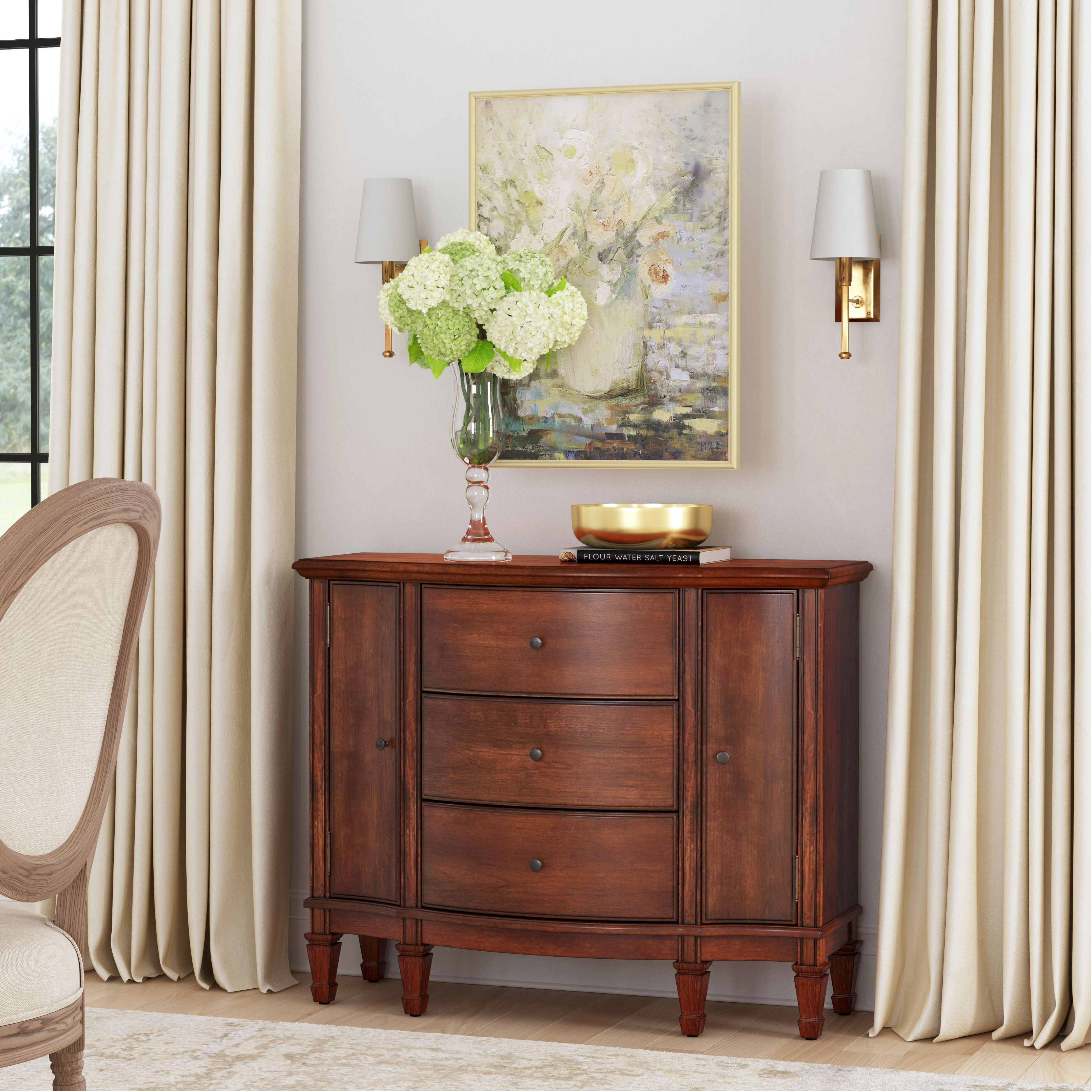 Sheffield 3 Drawer 2 Drawer Accent Cabinet in Antique Cherry