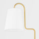 Jaimee 59 inch 60.00 watt Aged Brass Floor Lamp Portable Light 