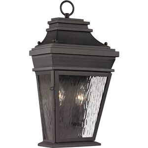 Forged Provincial 2 Light 18 inch Charcoal Outdoor Wall Sconce
