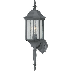 Hawthorne 1 Light 26 inch Black with Clear Outdoor Wall Sconce