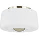 Ciela 2 Light 13.5 inch Polished Nickel Flush Mount Ceiling Light