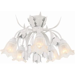 Southport 5 Light 22 inch Wet White Semi Flush Ceiling Light