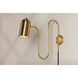Romee 1 Light 4.75 inch Aged Brass Plug-in Sconce Wall Light
