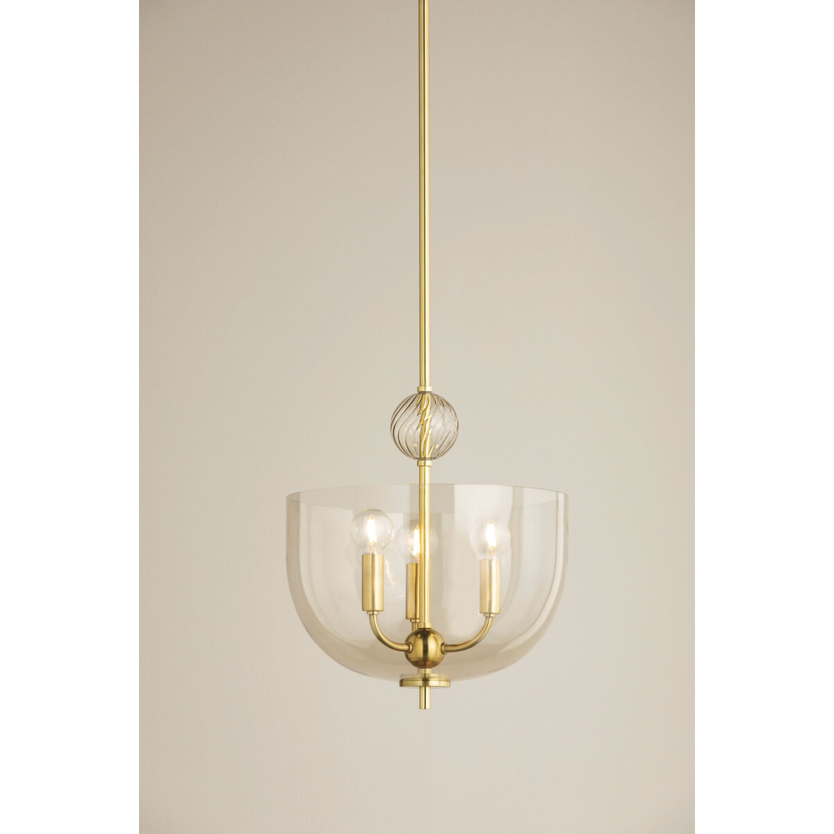 Arianne 3 Light 13 inch Aged Brass Indoor Lantern Ceiling Light