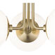Stella 3 Light 24 inch Aged Brass Semi Flush Ceiling Light 