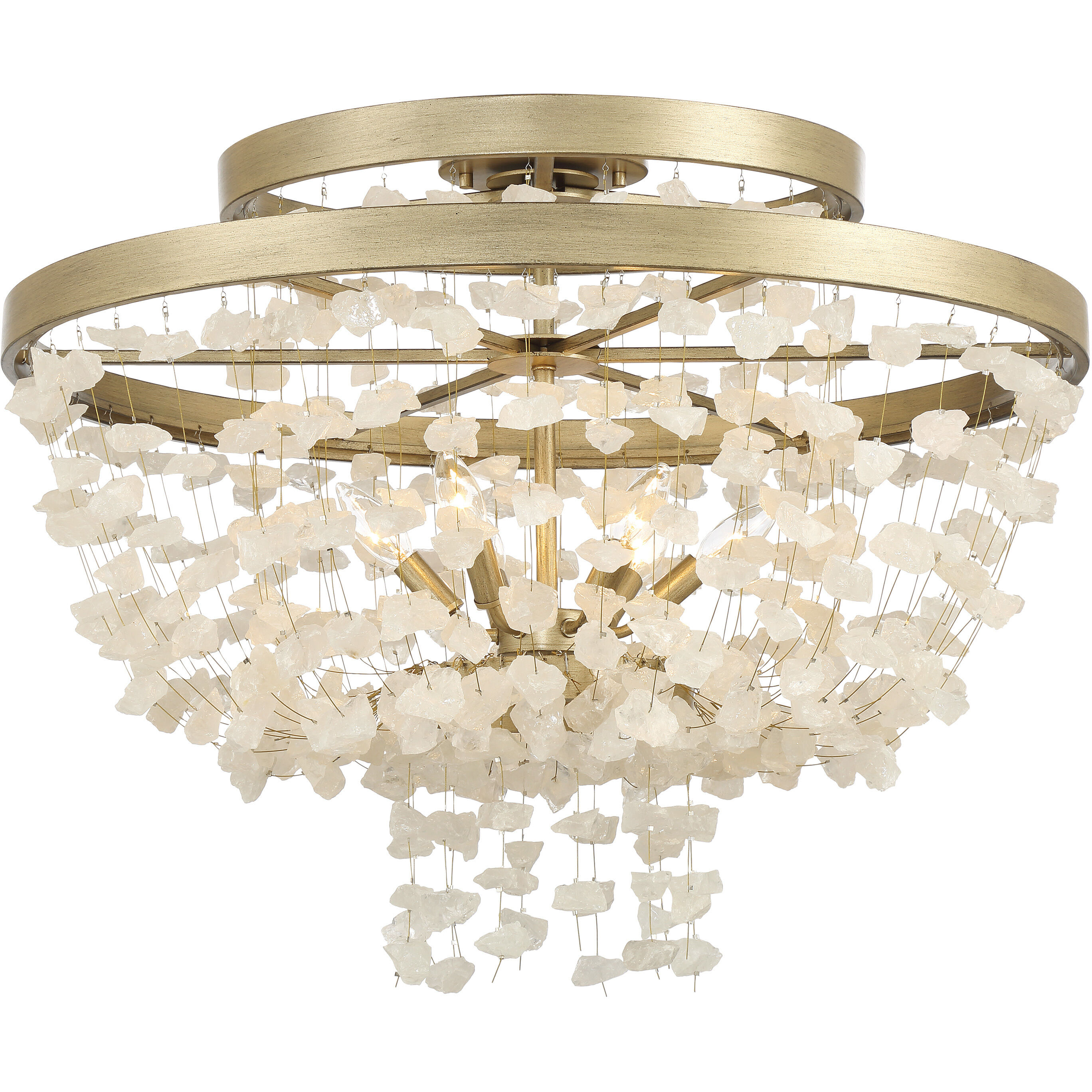 Stonybrook 6 Light 30.25 inch Havana Gold Flush Mount Ceiling Light