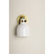 Elli 1 Light Aged Brass Vanity Light Wall Light