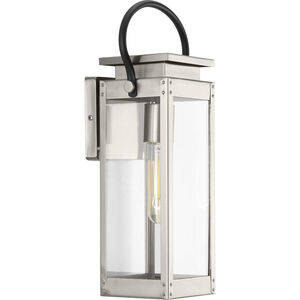 Union Square 1 Light 16 inch Stainless Steel Outdoor Wall Lantern, Small, Design Series