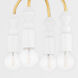 Flora 4 Light 12 inch Aged Brass Semi Flush Ceiling Light