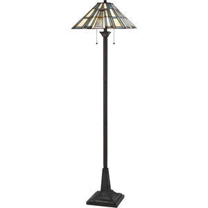 3100 Tiffany 62 inch 100.00 watt Dark Bronze Floor Lamp Portable Light