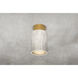 Corissa 1 Light 5.75 inch Aged Brass and Ceramic Whitewash Bisque Flush Mount Ceiling Light