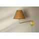 Issa 1 Light Aged Brass Plug-In Sconce Wall Light