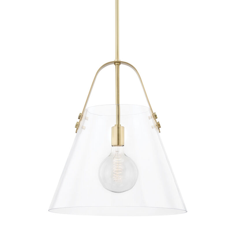 Karin 1 Light 17 inch Aged Brass Pendant Ceiling Light, Extra Large