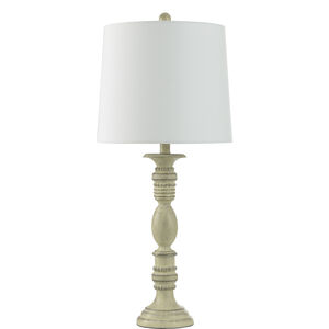 Seabrook Spindle 29.5 inch 100.00 watt Weathered Whitewash and Clean White Table Lamp Portable Light