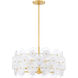 Zoella 5 Light 23.75 inch Aged Brass Chandelier Ceiling Light
