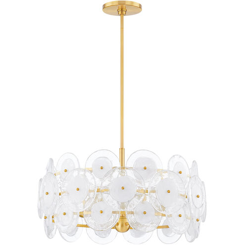 Zoella 5 Light 23.75 inch Aged Brass Chandelier Ceiling Light