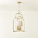 Delia 4 Light 17 inch Vintage Gold Leaf Hanging Lantern Ceiling Light
