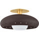 Kimber 1 Light 15.75 inch Vintage Gold Leaf/Textured Bronze w/ Highlight Flush Mount Ceiling Light