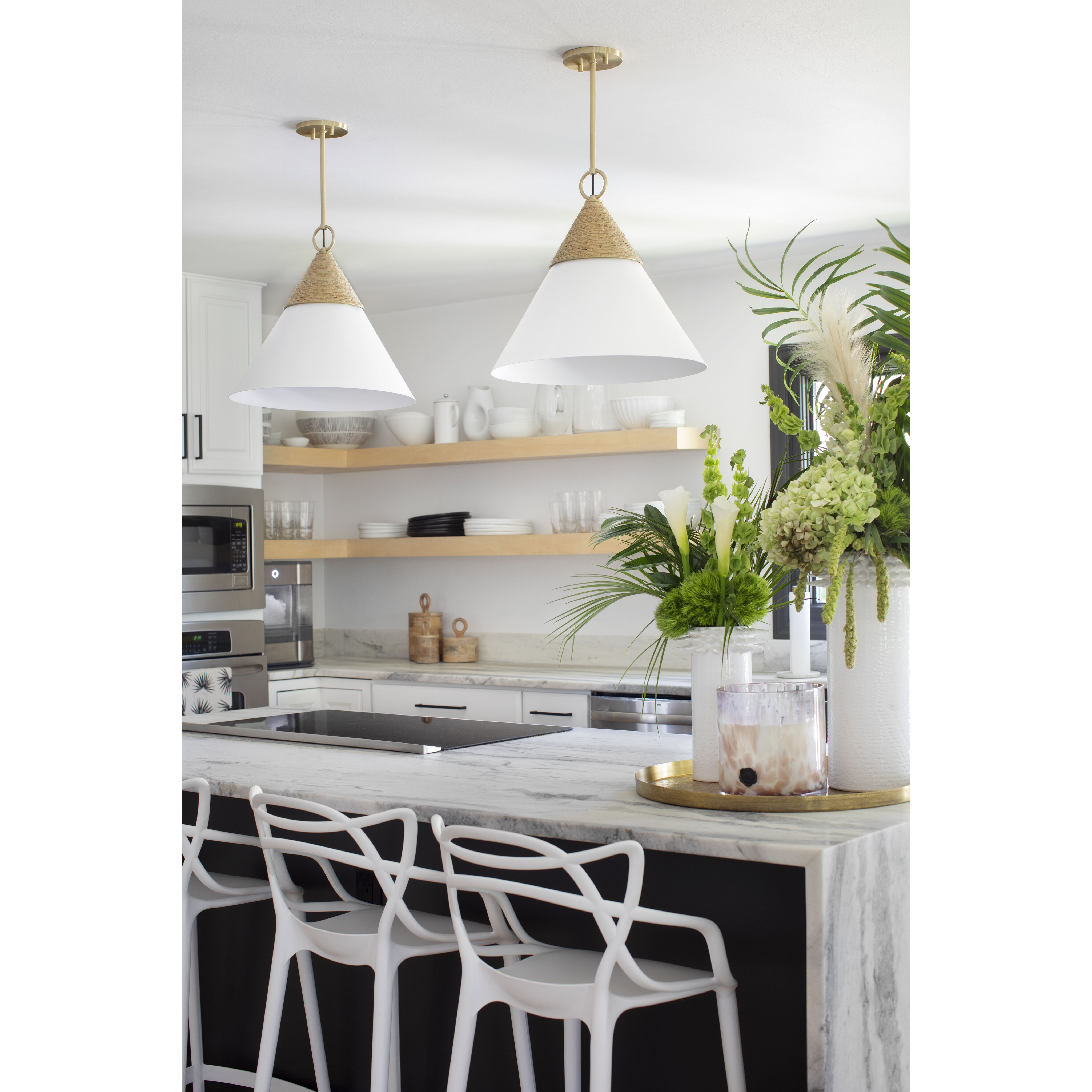 Mica 1 Light 18 inch Aged Brass Pendant Ceiling Light