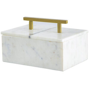 Brass 7.1 X 4.9 inch White Box