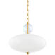 Viviana 1 Light 15 inch Aged Brass Pendant Ceiling Light