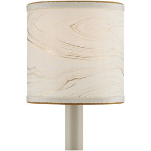 Marble Paper Cream and Gold Drum Chandelier Shade