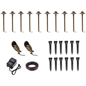Anthony Antique Brass Outdoor Landscape Starter Kit
