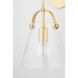 Karin 1 Light 9 inch Aged Brass Wall Sconce Wall Light