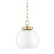 Sasha LED 10 inch Aged Brass Pendant Ceiling Light