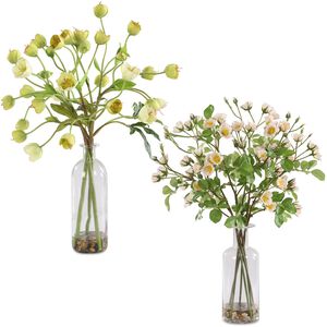 Tranquility Lenten Blush Pink and Light Yellow Rose Bouquets, Set of 2