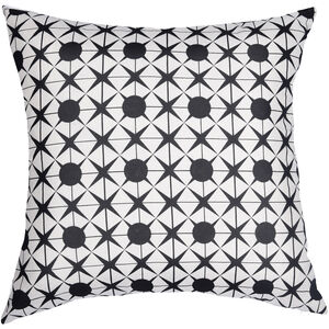 Dann Foley 24 inch Black and White Geometric Pattern Decorative Pillow