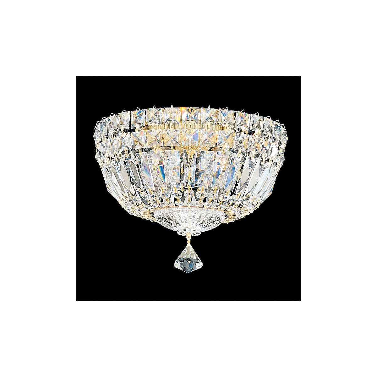 Petit Crystal Deluxe 4 Light 0.00 inch Flush Mount