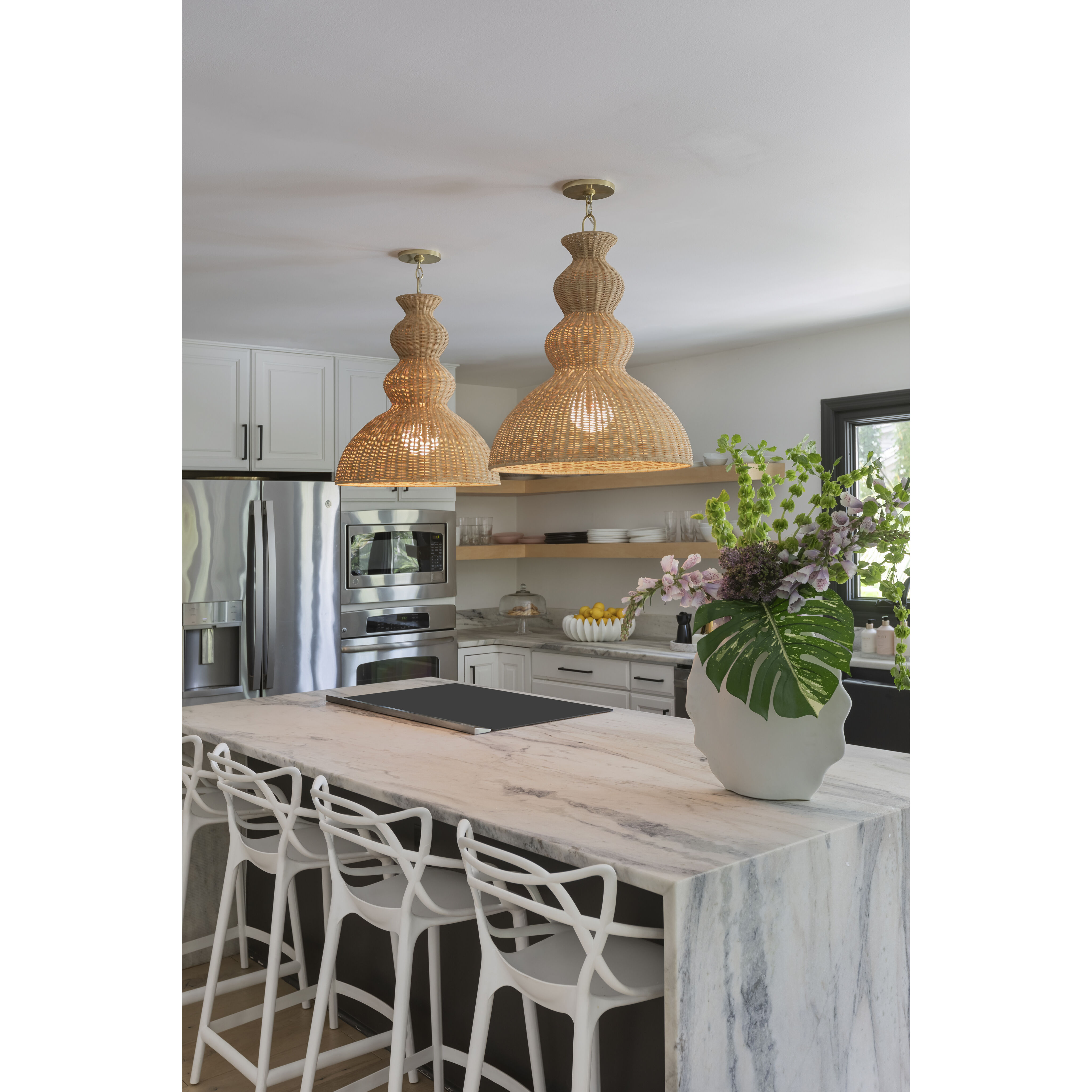 Mayla 1 Light 21.25 inch Aged Brass Pendant Ceiling Light