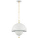 Jojo 2 Light 15 inch Aged Brass/Soft White Pendant Ceiling Light