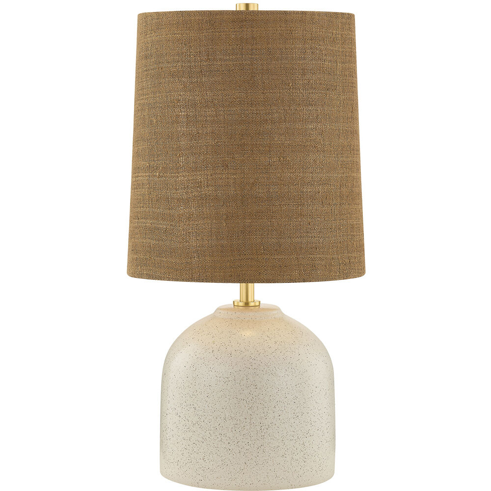 Gladys 20 inch 15 watt Aged Brass and Ceramic Vanilla Bean Table Lamp Portable Light