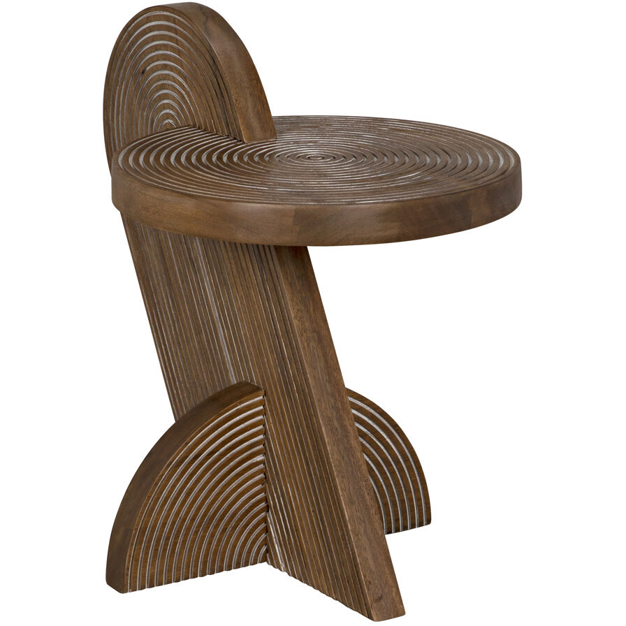 Saturn 29 X 28 inch Dark Walnut Side Table