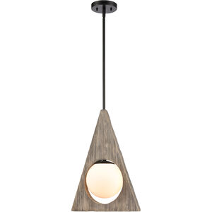 Maverick 1 Light 14.13 inch Matte Black Pendant Ceiling Light