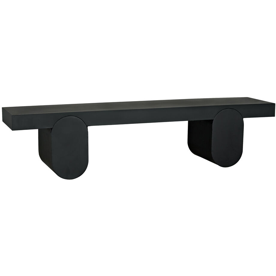 Evora 76 X 18 inch Matte Black Coffee Table