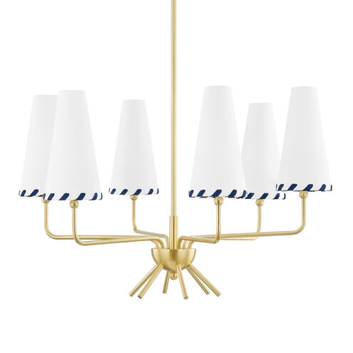 Cassie LED 27 inch Aged Brass Chandelier Ceiling Light