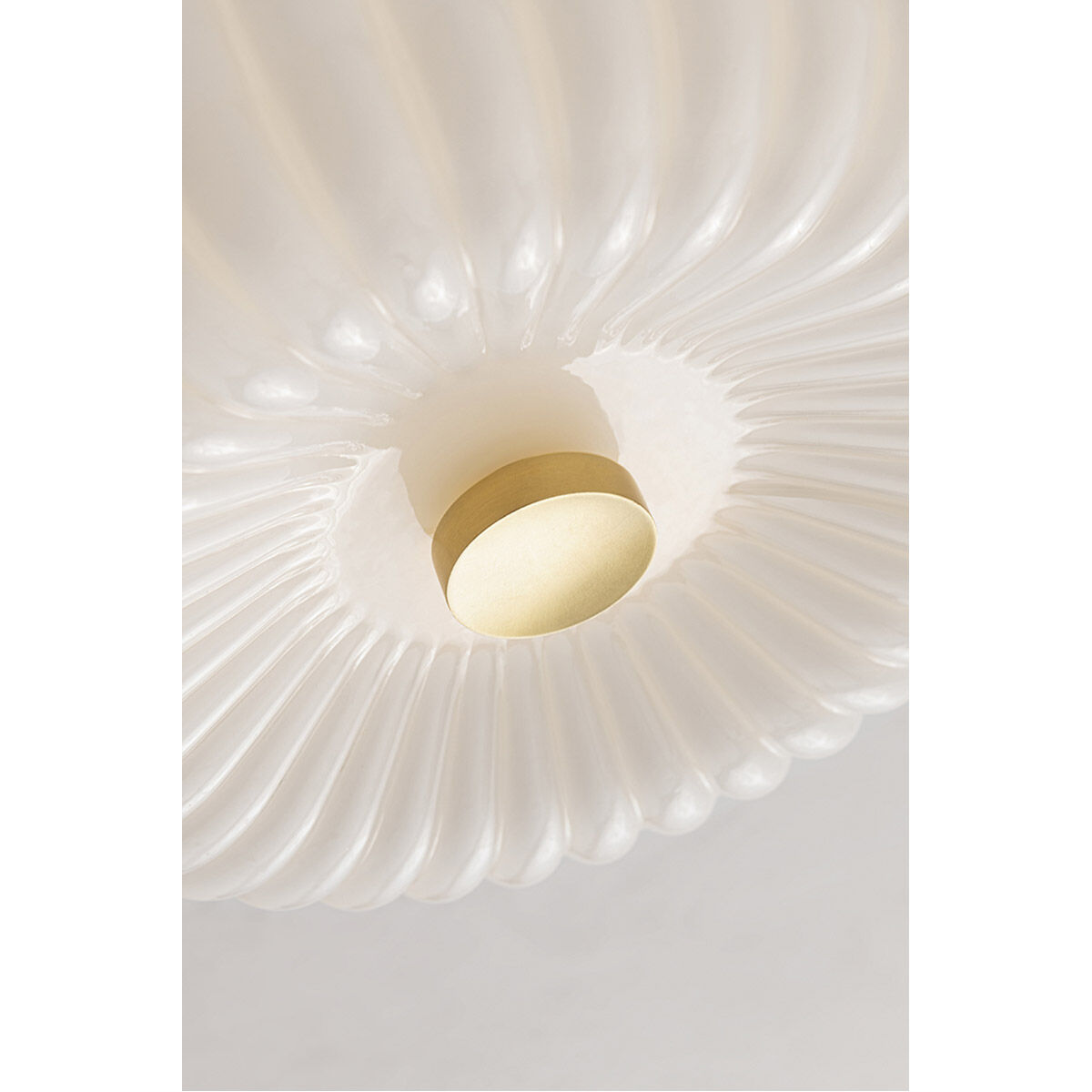 Lydia 2 Light 10 inch Aged Brass Flush Mount Ceiling Light