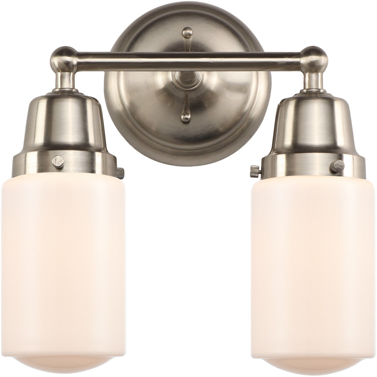 Aditi Dover 2 Light 12.5 inch Brushed Satin Nickel Bath Vanity Light Wall Light, Aditi