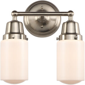 Aditi Dover 2 Light 12.5 inch Brushed Satin Nickel Bath Vanity Light Wall Light, Aditi