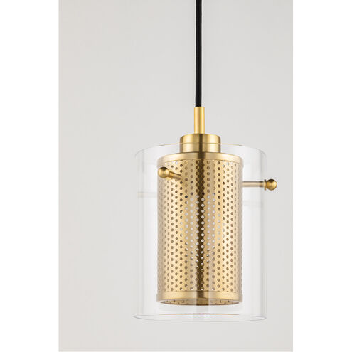 Elanor 1 Light 6 inch Aged Brass Pendant Ceiling Light