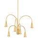 Jenica 6 Light 28.25 inch Aged Brass Chandelier Ceiling Light